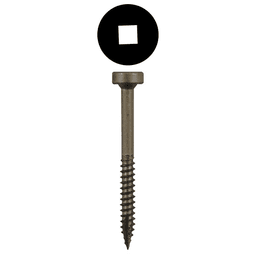 #6 x 1-1/2" Modified Pan Head Face Frame/Pocket-Hole Screws, Square Drive Fine Thread and Type 17 Auger Point, Plain, Box of Hundred by Quickscrews