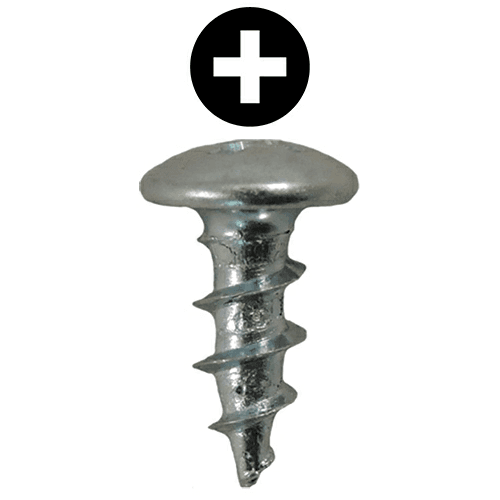 #8 x 7/16" Truss Head Drawer Slide Screws, Phillips Drive Coarse Thread and Sharp Point, Zinc, Box of Hundred by Quickscrews