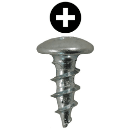 #8 x 7/16" Truss Head Drawer Slide Screws, Phillips Drive Coarse Thread and Sharp Point, Zinc, Box of Hundred by Quickscrews