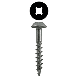 #8 x 2-1/2" Round Washer Head Assembly Screws, Square/Phillips Drive Coarse Thread and Sharp Point, Zinc, Box of Fifty by Quickscrews