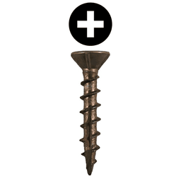 #8 x 1" Flat Head Assembly Screws, Phillips Drive Coarse Thread with Nibs and Double Auger Point, Plain, Box of 1 Thousand by Quickscrews