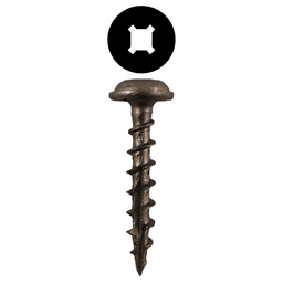 #8 x 1" Round Washer Head Assembly Screws, Square/Phillips Drive Coarse Thread and Double Auger Point, Plain, Box of 1 Thousand by Quickscrews