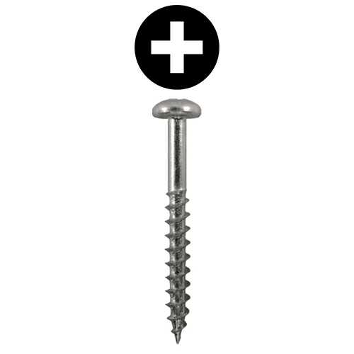#10 x 1-1/2" Pan Head Hinge Edge Screws, Phillips Drive Coarse Thread and Sharp Point, Zinc, Box of 1 Thousand by Quickscrews