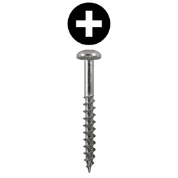 #10 x 1-1/2" Pan Head Hinge Edge Screws, Phillips Drive Coarse Thread and Sharp Point, Zinc, Box of 1 Thousand by Quickscrews