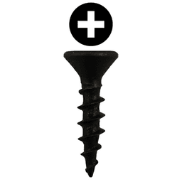 #8 x 5/8" Flat Head Drawer Slide Screws, Phillips Drive Coarse Thread and Sharp Point, Black, Box of 1 Thousand by Quickscrews