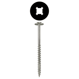 #10 x 3" Round Washer Head Installation Screws, Square/Phillips Drive Coarse Thread and Double Auger Point, Zinc with Zinc Head, Box of 1.5 Thousand by Quickscrews