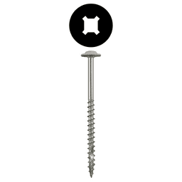 #10 x 3-1/2" Round Washer Head Installation Screws, Square/Phillips Drive Coarse Thread and Double Auger Point, Zinc, Box of Thousand by Quickscrews