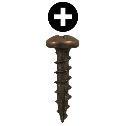 #6 x 1/2" Pan Head Hinge Edge Screws, Phillips Drive Coarse Thread and Type 17 Auger Point, Antique Brass, Box of 30 Thousand by Quickscrews