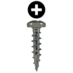 #8 x 3/4" Pan Head Hinge Edge Screws, Phillips Drive Coarse Thread and Type 17 Auger Point, Zinc, Box of 10 Thousand by Quickscrews