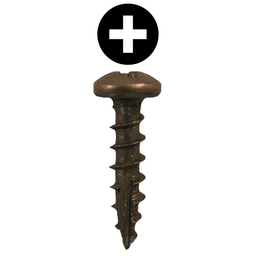 #6 x 5/8" Pan Head Hinge Edge Screws, Phillips Drive Coarse Thread and Type 17 Auger Point, Antique Brass, Box of 5 Thousand by Quickscrews