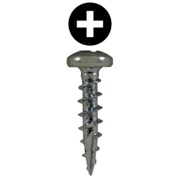 #6 x 5/8" Pan Head Hinge Edge Screws, Phillips Drive Coarse Thread and Type 17 Auger Point, Zinc, Box of 5 Thousand by Quickscrews