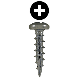 #8 x 5/8" Pan Head Hinge Edge Screws, Phillips Drive Coarse Thread and Type 17 Auger Point, Zinc, Box of 1 Thousand by Quickscrews