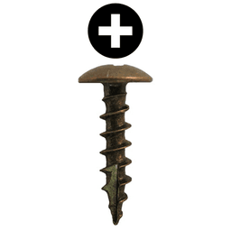 #8 x 5/8" Truss Head Hinge Edge Screws, Phillips Drive Coarse Thread and Type 17 Auger Point, Antique Brass, Box of 1 Thousand by Quickscrews