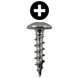 #8 x 3/4" Truss Head Compact Hinge Screws, Phillips Drive Coarse Thread and Type 17 Auger Point, Zinc, Box of 1 Thousand by Quickscrews