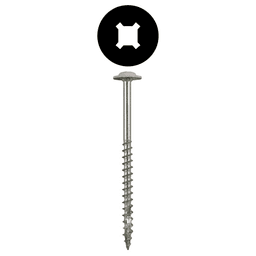 #10 x 3" Round Washer Head Installation Screws, Square/Phillips Drive Coarse Thread and Double Auger Point, Zinc with White Head, Box of 500 by Quickscrews