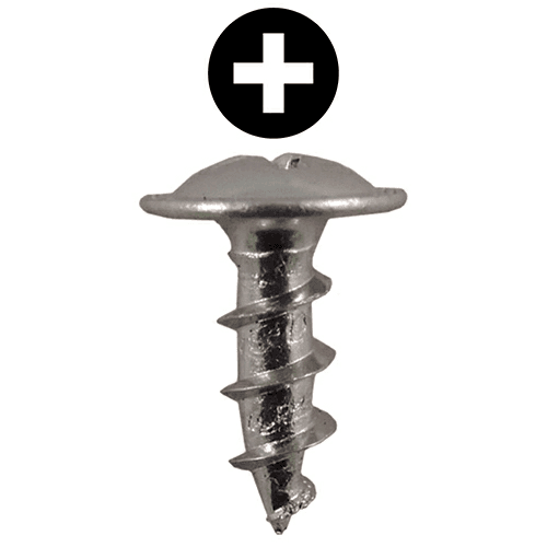 #8 x 7/16" Round Washer Head Drawer Slide Screws, Phillips Drive Coarse Thread and Sharp Point, Zinc, Box of 1 Thousand by Quickscrews