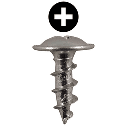 #8 x 7/16" Round Washer Head Drawer Slide Screws, Phillips Drive Coarse Thread and Sharp Point, Zinc, Box of 1 Thousand by Quickscrews