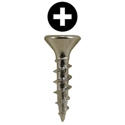 #6 x 3/4" Flat Head Hinge Edge Screws, Phillips Drive Coarse Thread and Type 17 Auger Point, Zinc, Box of 20 Thousand by Quickscrews