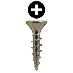 #8 x 5/8" Flat Head Hinge Edge Screws, Phillips Drive Coarse Thread and Type 17 Auger Point, Zinc, Box of 14 Thousand by Quickscrews