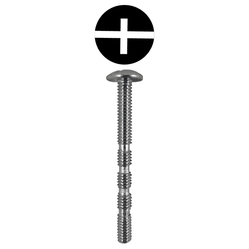 4mm x 45mm Truss Head Machine Screws, Phillips/Slotted Drive M4 Thread and Blunt Point, Zinc, Box of Hundred by Quickscrews