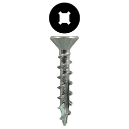 #8 x 1" Flat Head Assembly Screws, Square/Phillips Drive Coarse Thread with Nibs and Double Auger Point, Zinc, Box of 1 Thousand by Quickscrews