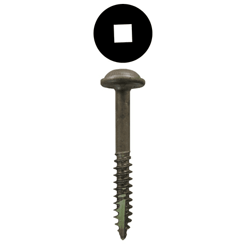 #7 x 1-1/4" Round Washer Head Face Frame/Pocket-Hole Screws, Square Drive Fine Thread and Type 17 Auger Point, Plain, Box of 1 Thousand by Quickscrews