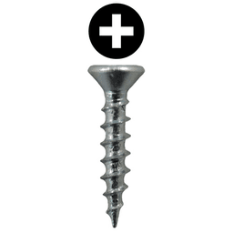 #7 x 5/8" Flat Head Drawer Slide Screws, Phillips Drive Coarse Thread and Sharp Point, Zinc, Box of 1 Thousand by Quickscrews