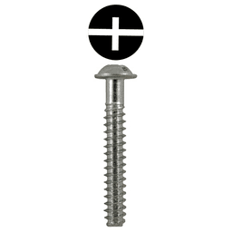 #12 x 1-3/4" Round Washer Head Knob & Pull Machine Screws, Phillips/Slotted Drive Type B Thread and Blunt Point, Zinc, Box of 5 Hundred by Quickscrews