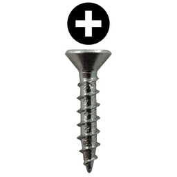 #6 x 5/8" Large Flat Head Hinge Edge Screws, Phillips Drive Coarse Thread and Sharp Point, Zinc, Box of 25 Thousand by Quickscrews
