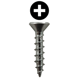 #6 x 3/4" Large Flat Head Hinge Edge Screws, Phillips Drive Coarse Thread and Sharp Point, Zinc, Box of 1 Thousand by Quickscrews