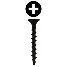 #6 x 1-1/8" Bugle Head Drywall Screws, Phillips Drive Coarse Thread and Sharp Point, Black, Box of 10 Thousand by Quickscrews