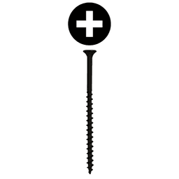 #8 x 2-1/2" Bugle Head Drywall Screws, Phillips Drive Coarse Thread and Sharp Point, Black, Box of 2.5 Thousand by Quickscrews