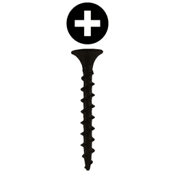 #6 x 2" Bugle Head Drywall Screws, Phillips Drive Coarse Thread and Sharp Point, Black, Box of 1 Thousand by Quickscrews