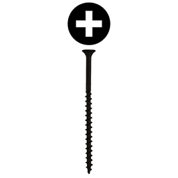 #8 x 2-1/2" Bugle Head Drywall Screws, Phillips Drive Coarse Thread and Sharp Point, Black, Box of 5 Hundred by Quickscrews