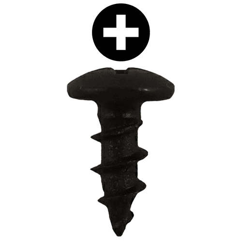 #8 x 7/16" Truss Head Drawer Slide Screws, Phillips Drive Coarse Thread and Sharp Point, Black, Box of 1 Thousand by Quickscrews