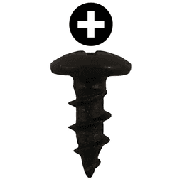 #8 x 7/16" Truss Head Drawer Slide Screws, Phillips Drive Coarse Thread and Sharp Point, Black, Box of 1 Thousand by Quickscrews