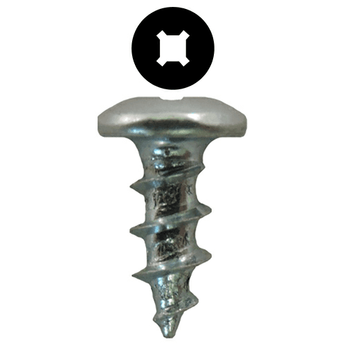 #8 x 7/16" Truss Head Drawer Slide Screws, Square/Phillips Drive Coarse Thread and Sharp Point, Zinc, Box of 1 Thousand by Quickscrews