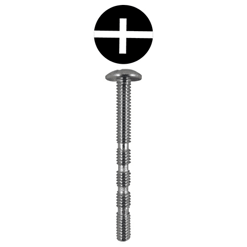 4mm x 45mm Truss Head Machine Screws, Phillips/Slotted Drive #8-32 Thread and Blunt Point, Zinc, Box of 4 Thousand by Quickscrews