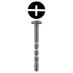 4mm x 45mm Truss Head Machine Screws, Phillips/Slotted Drive #8-32 Thread and Blunt Point, Zinc, Box of 4 Thousand by Quickscrews