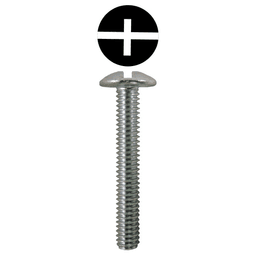 4mm x 22mm Truss Head Machine Screws, Phillips/Slotted Drive M4 Thread and Blunt Point, Zinc, Box of 8.5 Thousand by Quickscrews