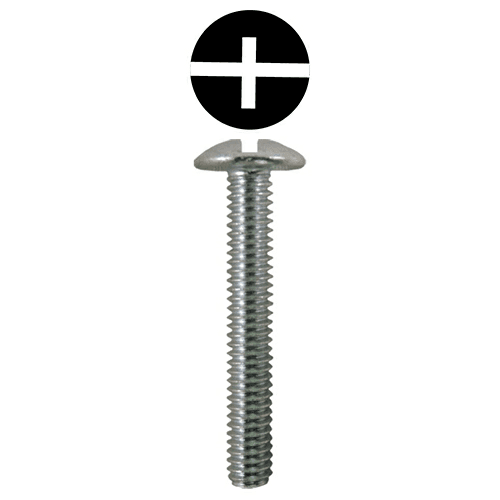 4mm x 45mm Truss Head Machine Screws, Phillips/Slotted Drive M4 Thread and Blunt Point, Zinc, Box of 1 Thousand by Quickscrews