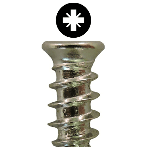 6.3mm x 18mm Flat Head Euro Screws, Pozi Drive Type B Thread and Blunt Point, Nickel, Box of 5 Thousand by Quickscrews
