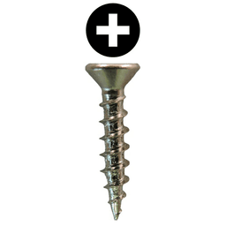 #6 x 5/8" Flat Head Drawer Slide Screws, Phillips Drive Coarse Thread and Sharp Point, Nickel, Box of Hundred by Quickscrews