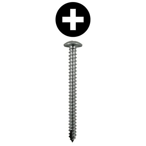 #14 x 3" Truss Head Installation Screws, Phillips Drive Type A Thread and Type 17 Auger Point, Zinc, Box of Hundred by Quickscrews