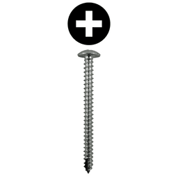 #14 x 3" Truss Head Installation Screws, Phillips Drive Type A Thread and Type 17 Auger Point, Zinc, Box of Hundred by Quickscrews