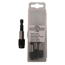 2-3/8" Quick Release Magnetic Bit Holder, 1/4" Shank
