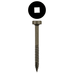 #7 x 1" Modified Pan Head Face Frame/Pocket-Hole Screws, Square Drive Coarse Thread and Type 17 Auger Point, Plain, Box of 1 Thousand by Quickscrews