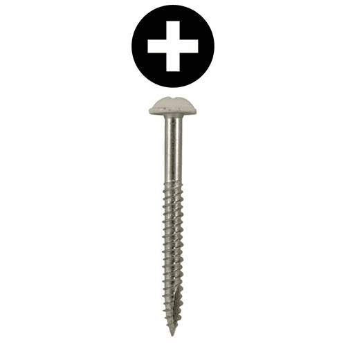 #14 x 2-1/2" Round Washer Head Installation Screws, Phillips Drive Hi-Low Thread and Sharp Point, Zinc, Box of 1.5 Thousand by Quickscrews