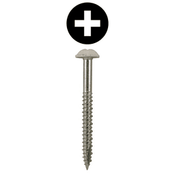 #14 x 2-1/2" Round Washer Head Installation Screws, Phillips Drive Hi-Low Thread and Sharp Point, Zinc, Box of 1.5 Thousand by Quickscrews