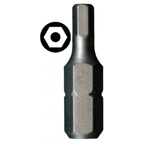 1" Hex Tamper Proof Drive Insert Bit, 3/32" Shank (10/Pack)